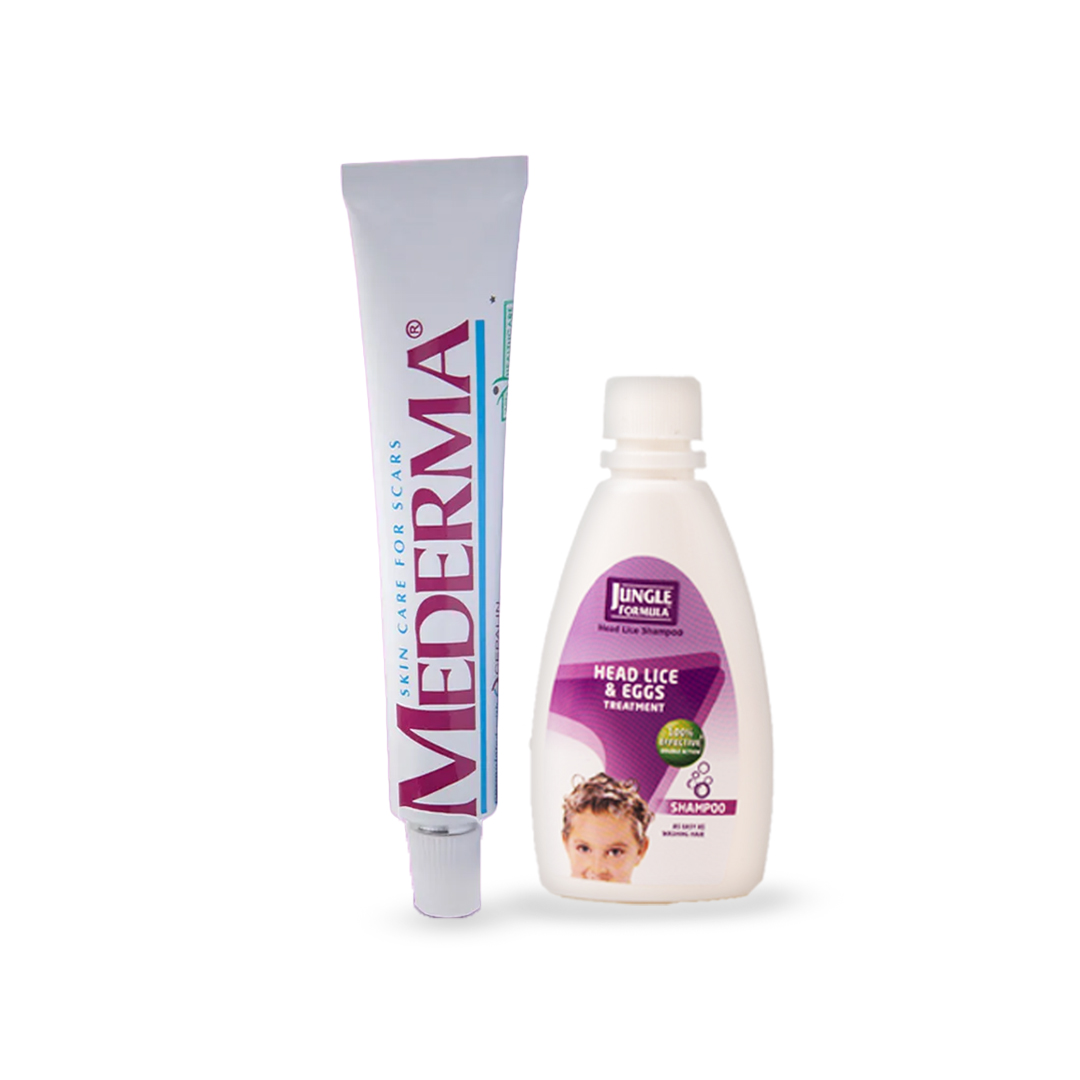 Mederma Scar Gel 10gm + JF Head Lice 25g